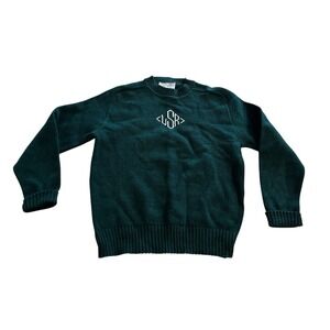 Vintage Geoffrey Valentine Shetland/virgin Wool Green 50-60's Crew Neck Sz M/L